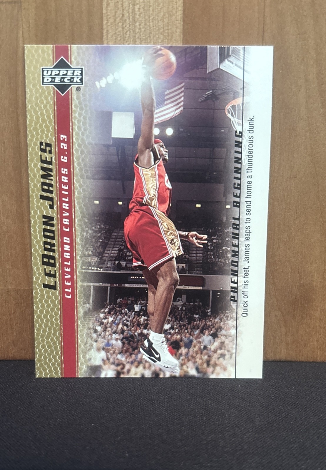 2003-04 Upper Deck Lebron James Phenomenal Beginning - #18 Gold (RC) 2003-04 Upper Deck Lebron James Phenomenal Beginning - #18 Gold (RC)
