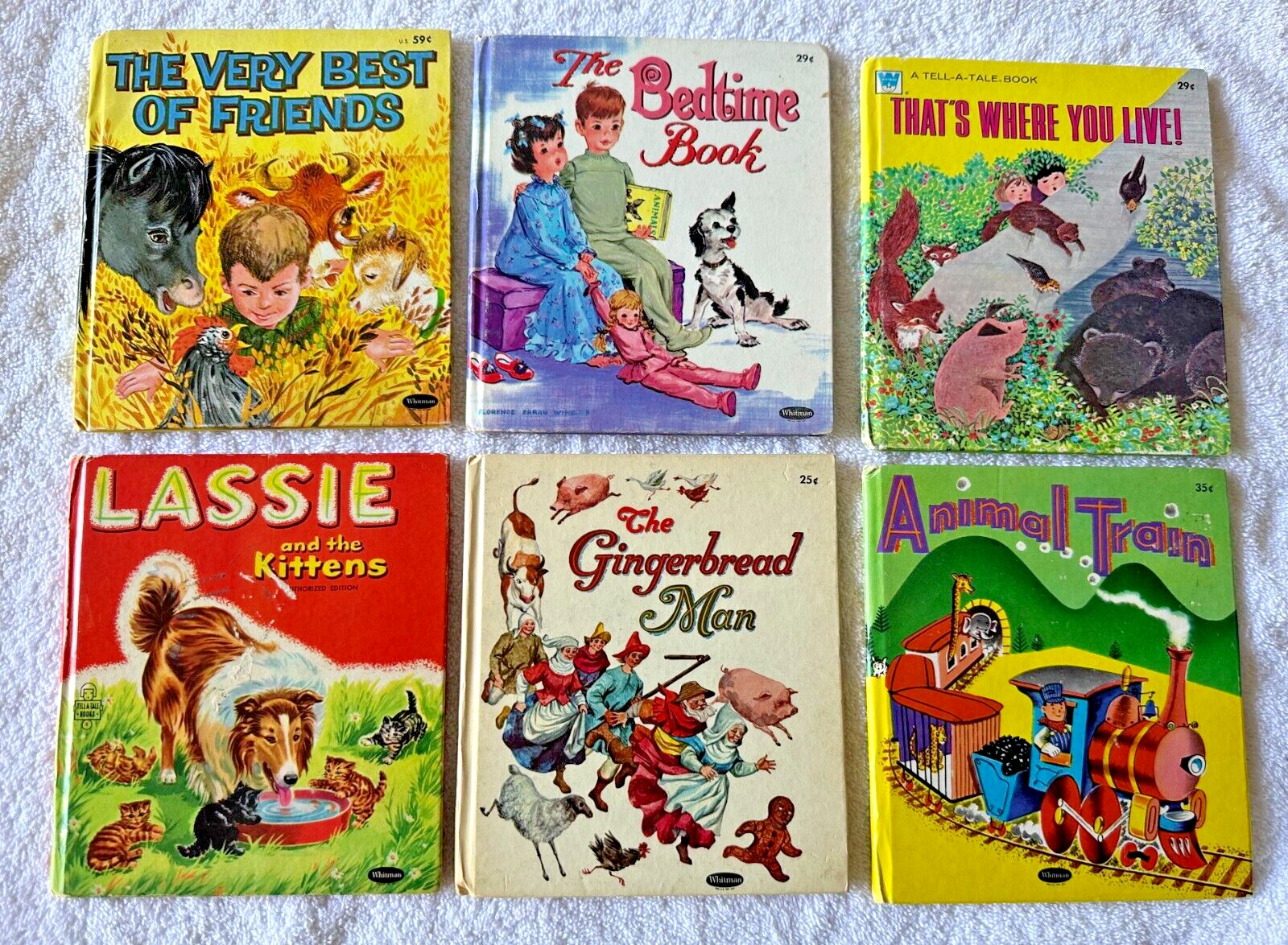 6 Vintage Whitman Tell-a-Tale Children’s Books 1952-1970