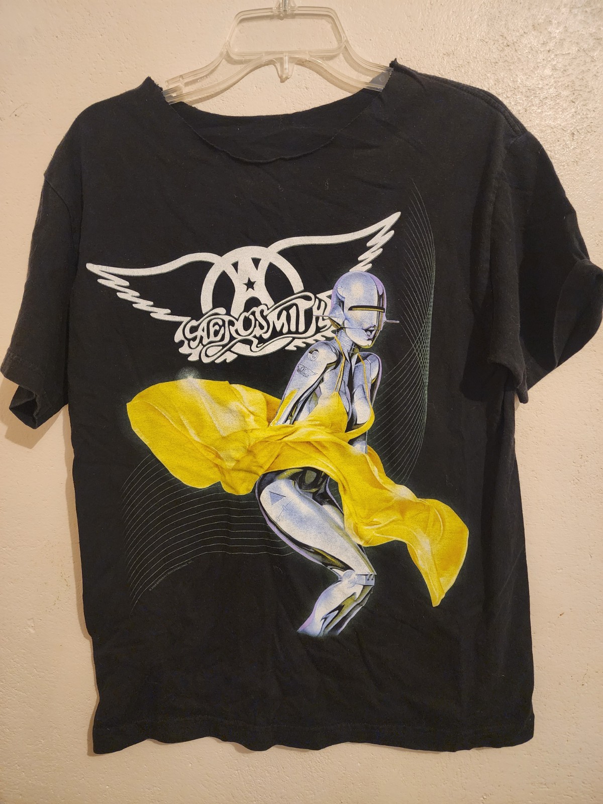 Vintage Y2K Aerosmith 2001 Just Push Play World Tour T Shirt Black Size M Vintage Y2K Aerosmith 2001 Just Push Play World Tour T Shirt Black Size M