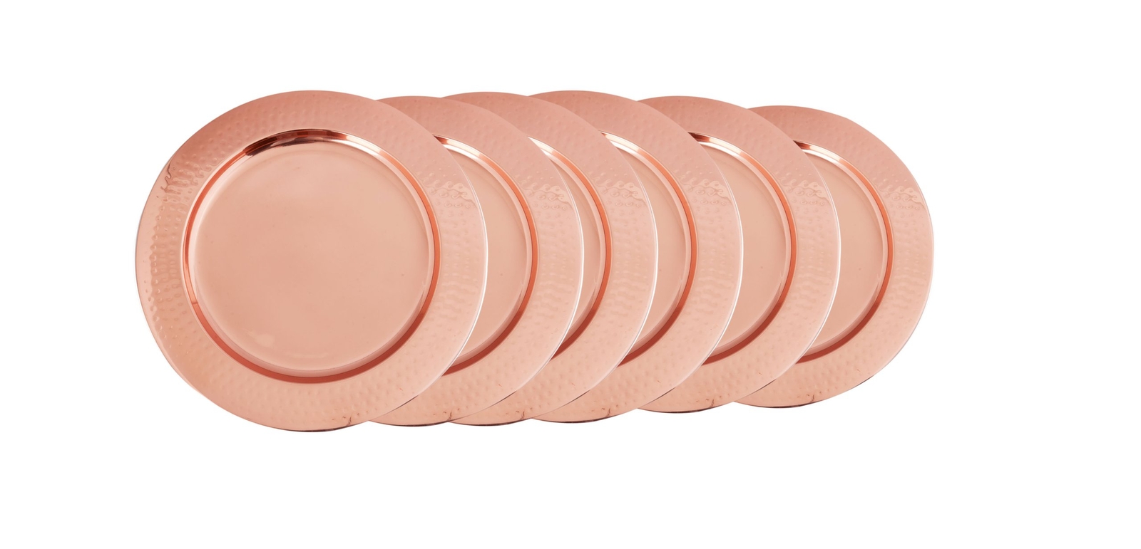 Old Dutch Hammered Copper Charger Plates, 13\ Old Dutch Hammered Copper Charger Plates, 13\