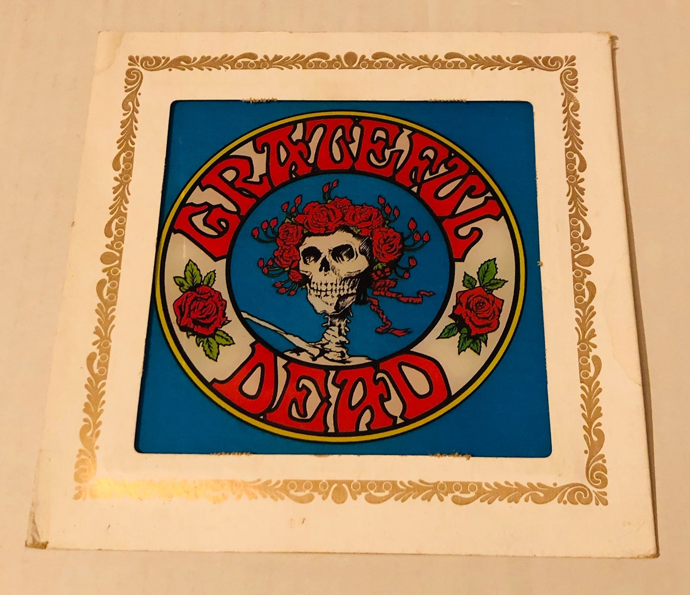 Vintage 1980’s 1986 Grateful Dead Band Carnival Prize Glass Mirror Art Vintage 1980’s 1986 Grateful Dead Band Carnival Prize Glass Mirror Art