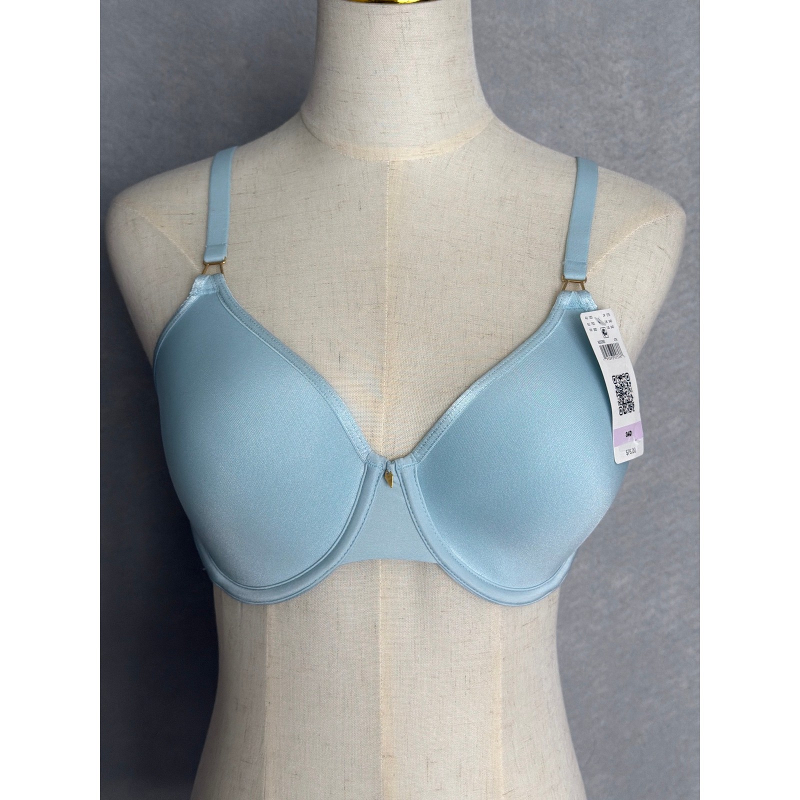 Wacoal Simply Done T-Shirt Bra Contour Lightly Padded Light Blue Women\'s 34D NEW Wacoal Simply Done T-Shirt Bra Contour Lightly Padded Light Blue Women\'s 34D NEW