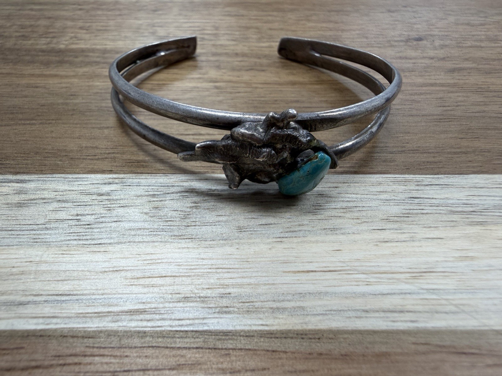Vintage 925 Sterling Silver Native Navajo/zuni Turquoise Cuff Bracelet L1617 Vintage 925 Sterling Silver Native Navajo/zuni Turquoise Cuff Bracelet L1617