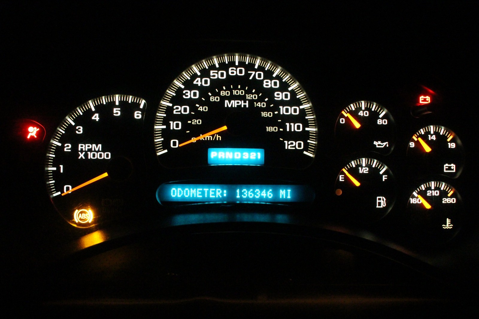 03-04 CHEVY 1500 SILVERADO SIERRA INSTRUMENT GAUGE CLUSTER 15135668 *REBUILT*