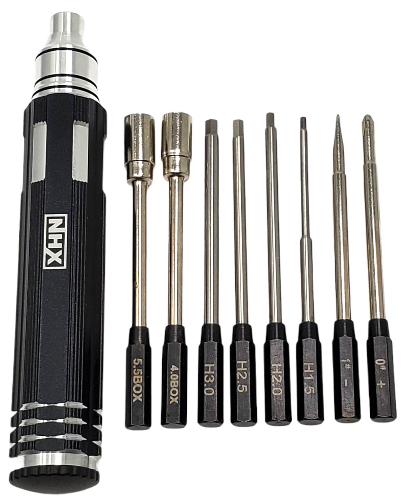 NHX RC 8-1 Hard Steel Tool Hex Nut Driver Set 1.5/2.0/2.5/3.0/0+ Flat/1-/4/5.5