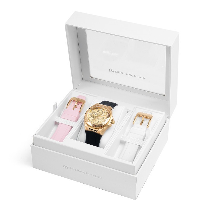 TechnoMarine Women's TM-124022 Cruise Original 40mm gold with 3 straps Included.