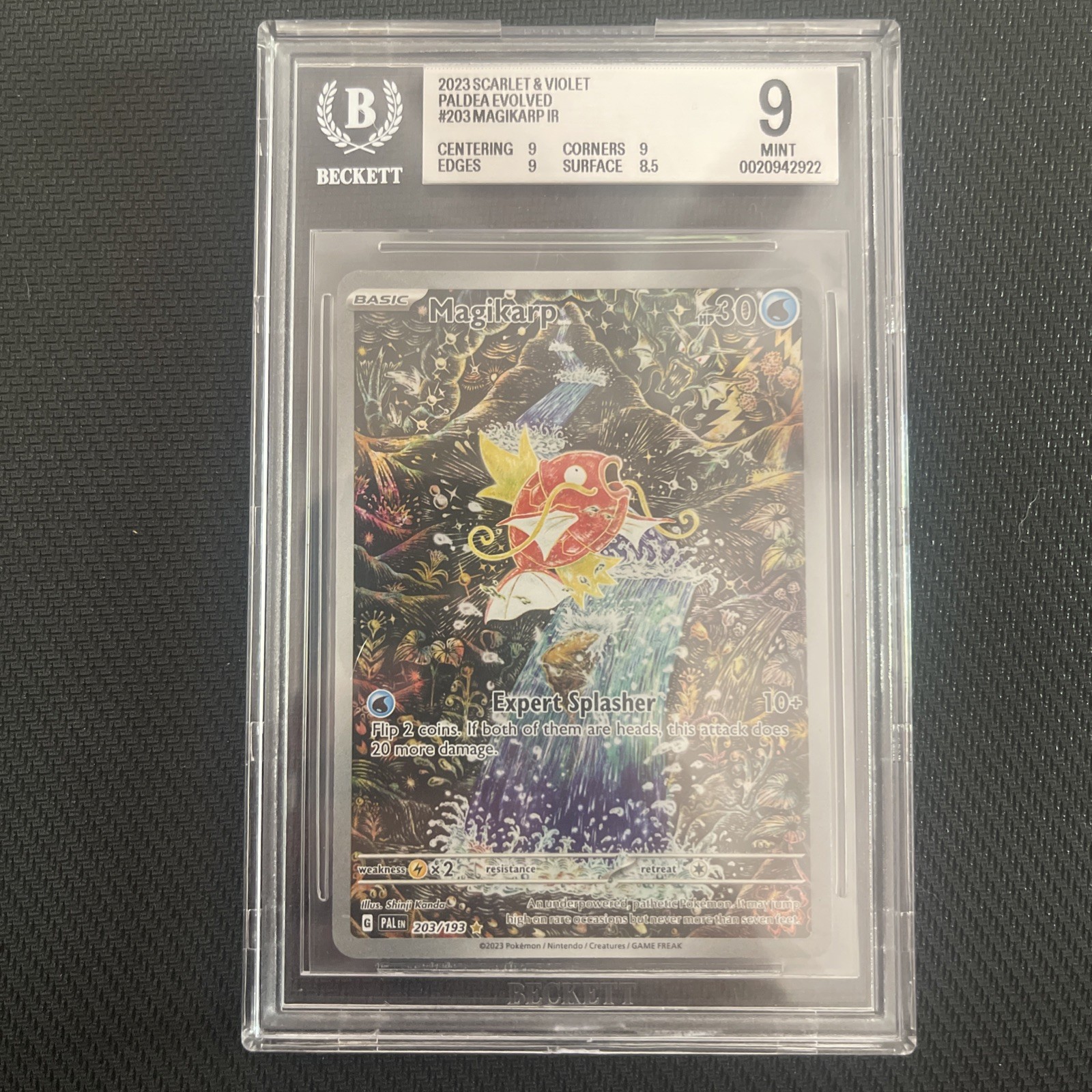 2023 Pokemon Scarlet & Violet Paldea Evolved Magikarp #203/193 BGS 9 2023 Pokemon Scarlet & Violet Paldea Evolved Magikarp #203/193 BGS 9