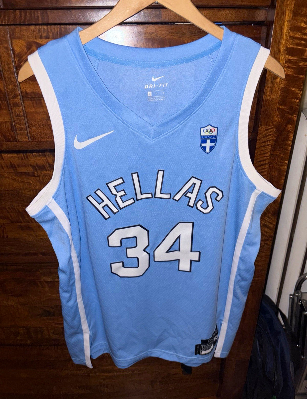 Nike Greece Olympics Jersey Giannis Antetokounmpo Sz 48 (Large) Nike Greece Olympics Jersey Giannis Antetokounmpo Sz 48 (Large)