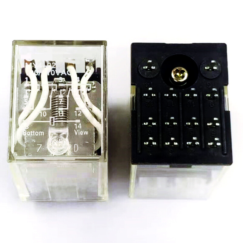 2Pcs MY4-02 100-110VAC Power Relay 14Pins