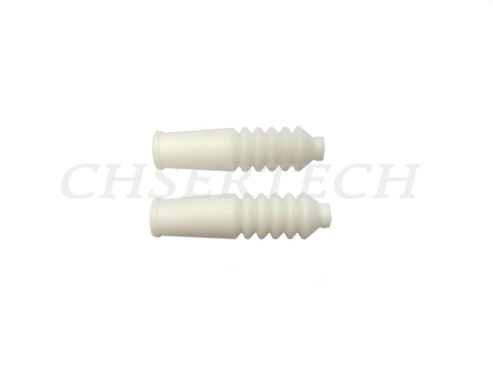 MTB Road BMX Bicycle Bike V-Brake Silicone Accordion Boot White 2 Pieces
