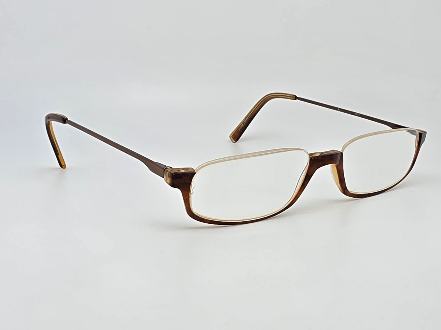Stetson 203 Zyloware 031 Brown Semi-Rimless Eyeglasses Frame w/ Flexhinge 52mm
