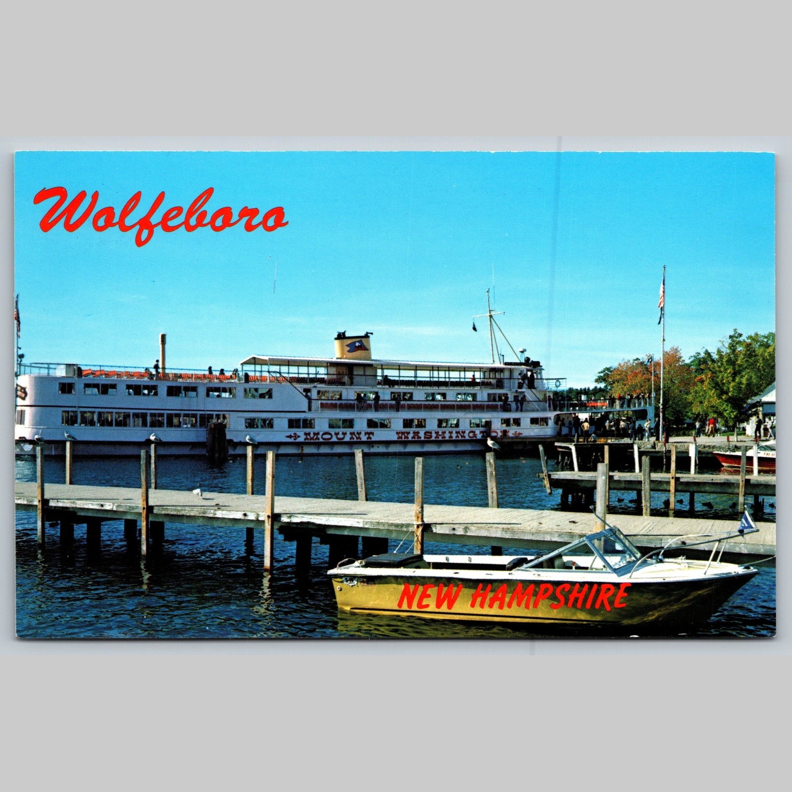 Postcard M.V. Mount Washington at Dockside Wolfeboro New Hampshire Postcard M.V. Mount Washington at Dockside Wolfeboro New Hampshire