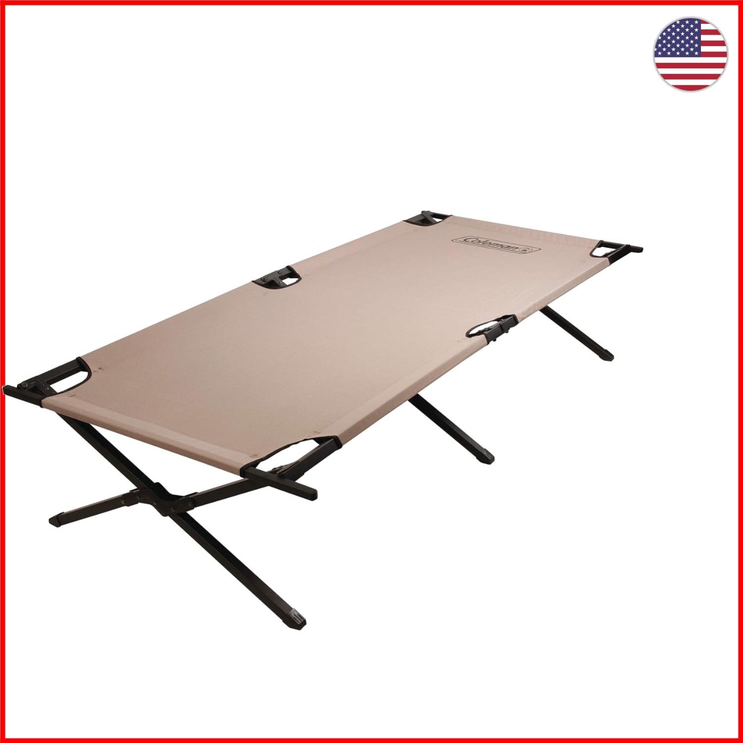 Trailhead II Large Folding Camping Cot - Supports 300 lbs for Elevated Comfort