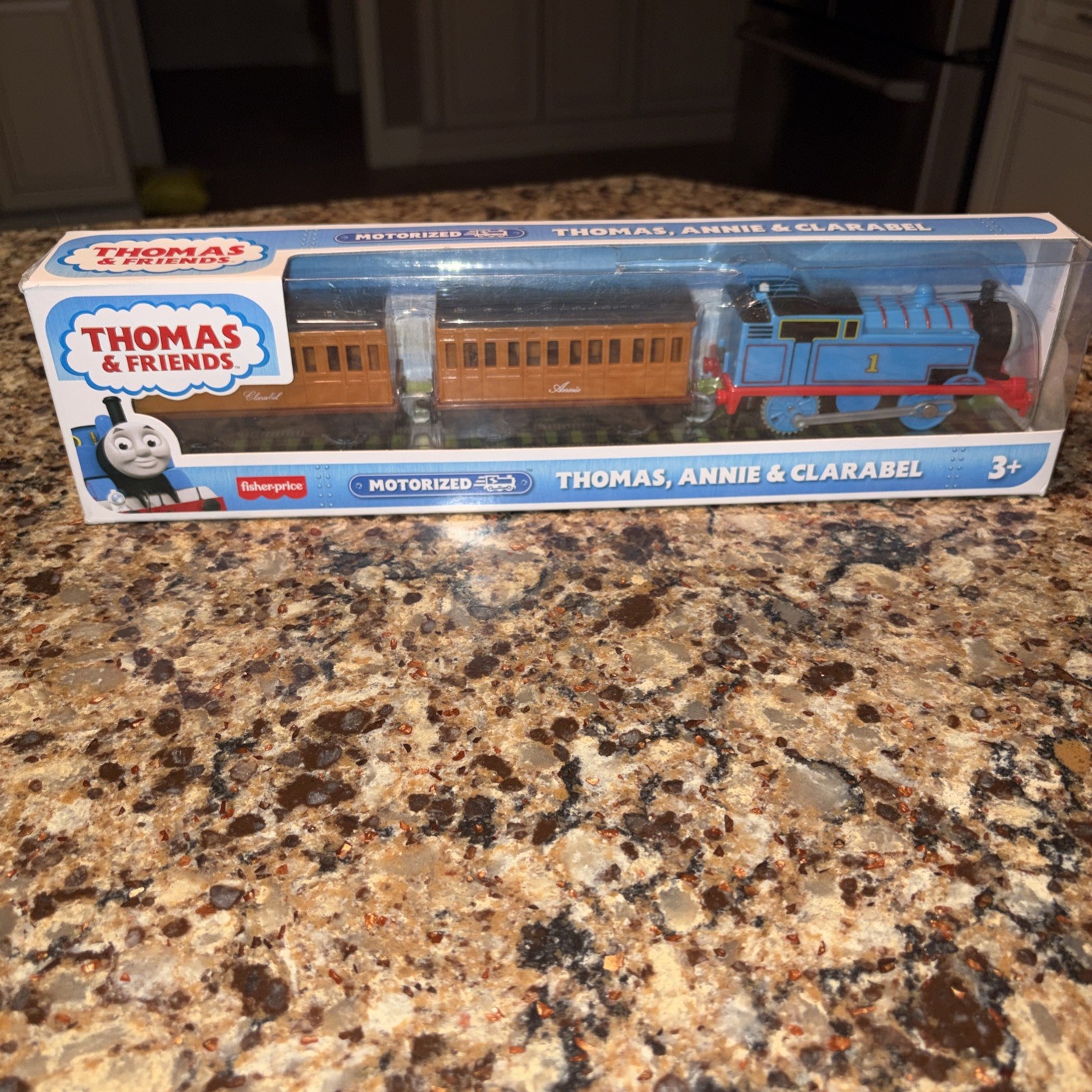 Thomas and Friends Thomas Annie Clarabel Motorized Engine Train Damaged Box Thomas and Friends Thomas Annie Clarabel Motorized Engine Train Damaged Box