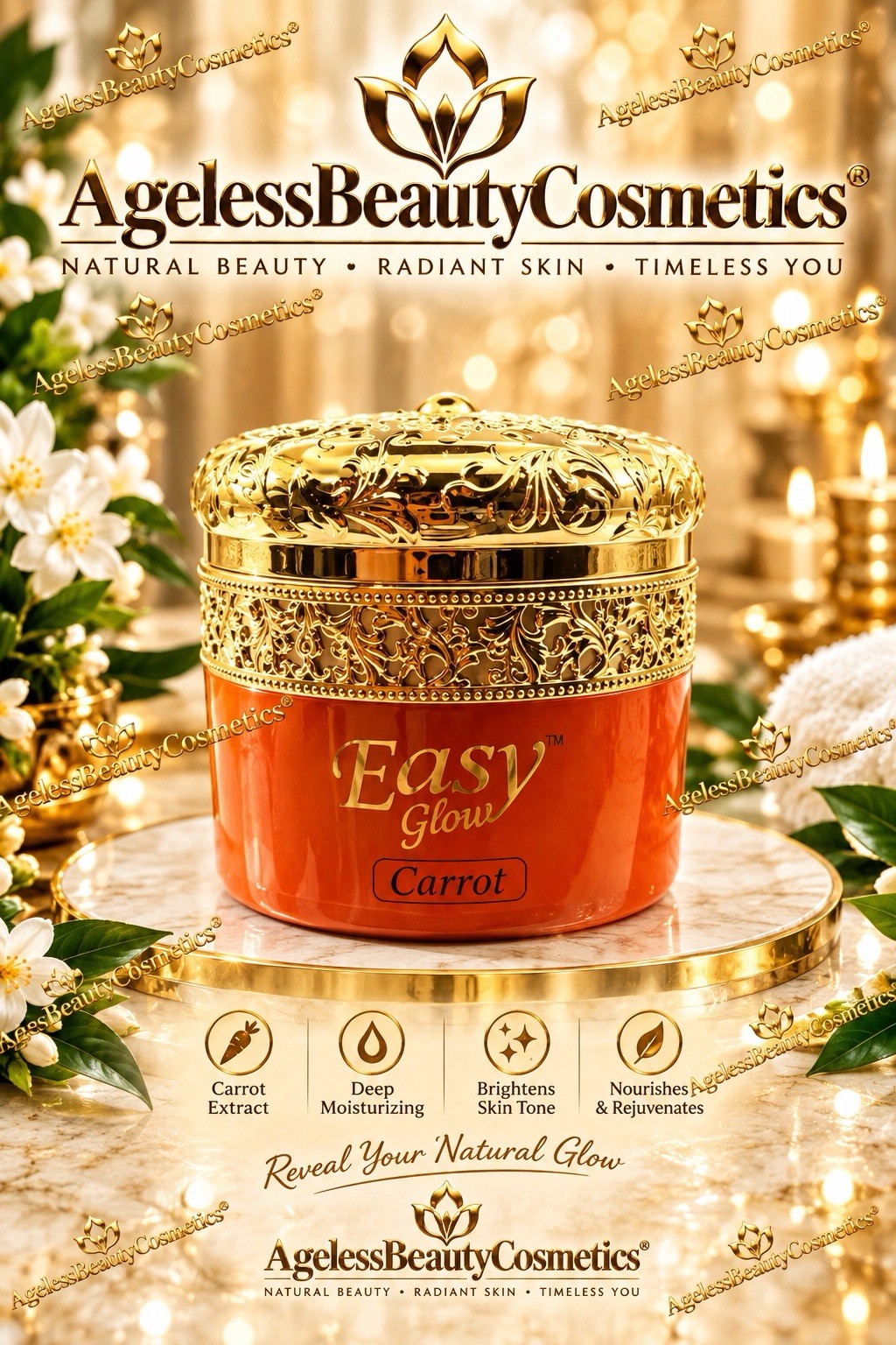 Easy Glow Pure Carrot Toning Face Cream 80g 💯 Authentic Easy Glow Pure Carrot Toning Face Cream 80g 💯 Authentic