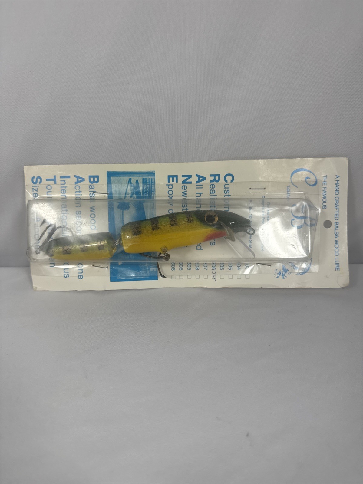 Crane Bait 206J Bill Sharon Crane Balsa Wood Musky Fishing Lure WV Sealed NOS