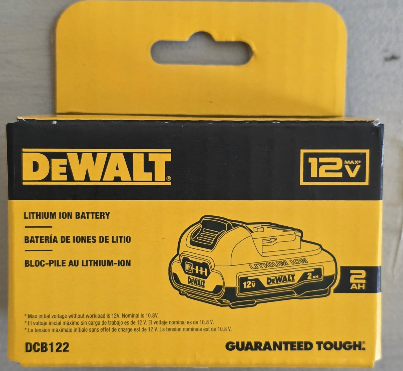 DEWALT 12V MAX DCB122 2Ah Lithium-Ion Battery