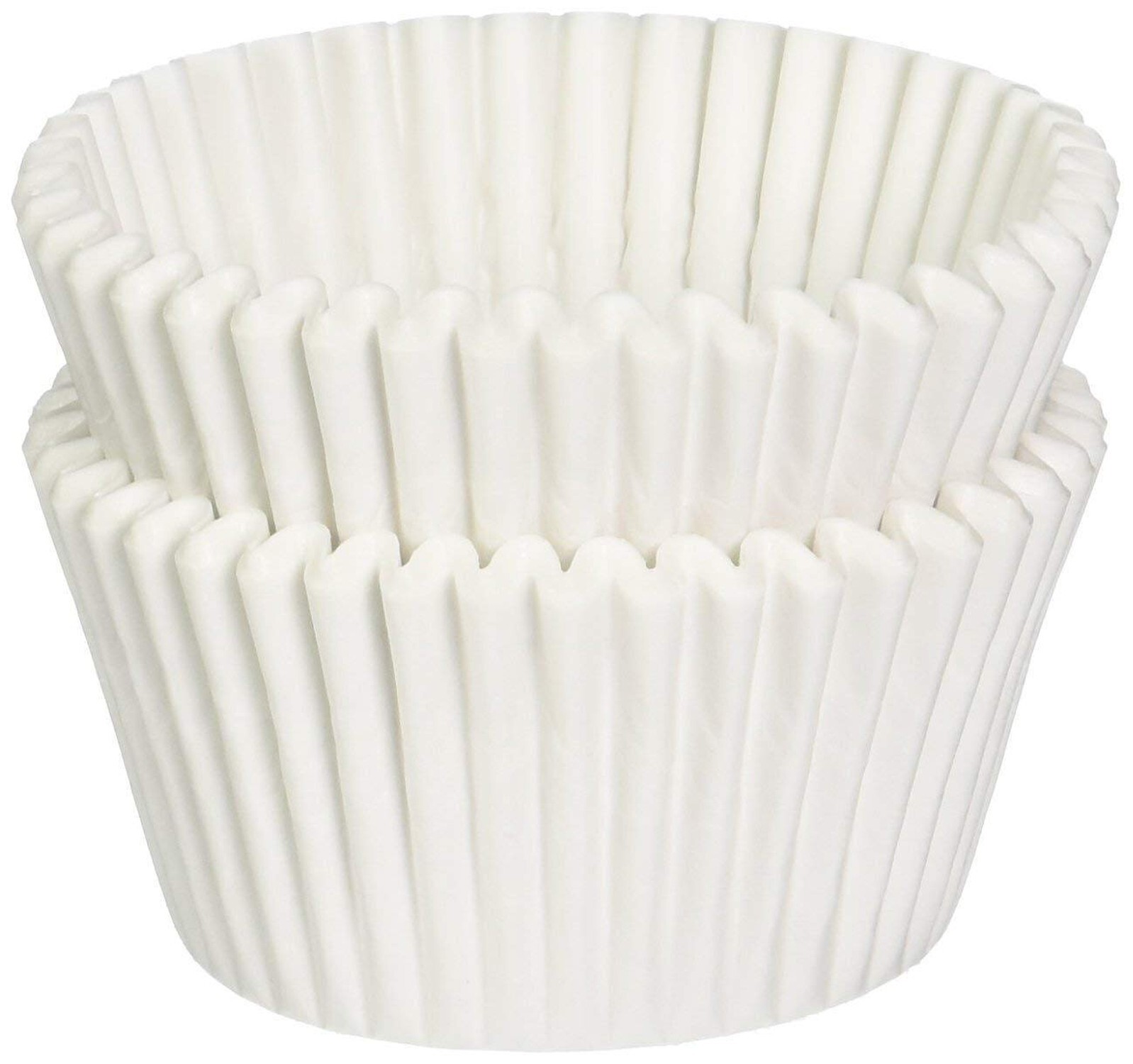 white Mini Baking Cups, MADE IN USA - fluted cupcake liners oven safe paper 1...
