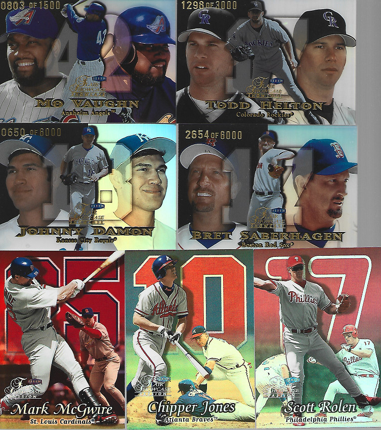 1999 FLEER FLAIR SHOWCASE ROW 1 & 2 SINGLES & RC\'S***YOU PICK***