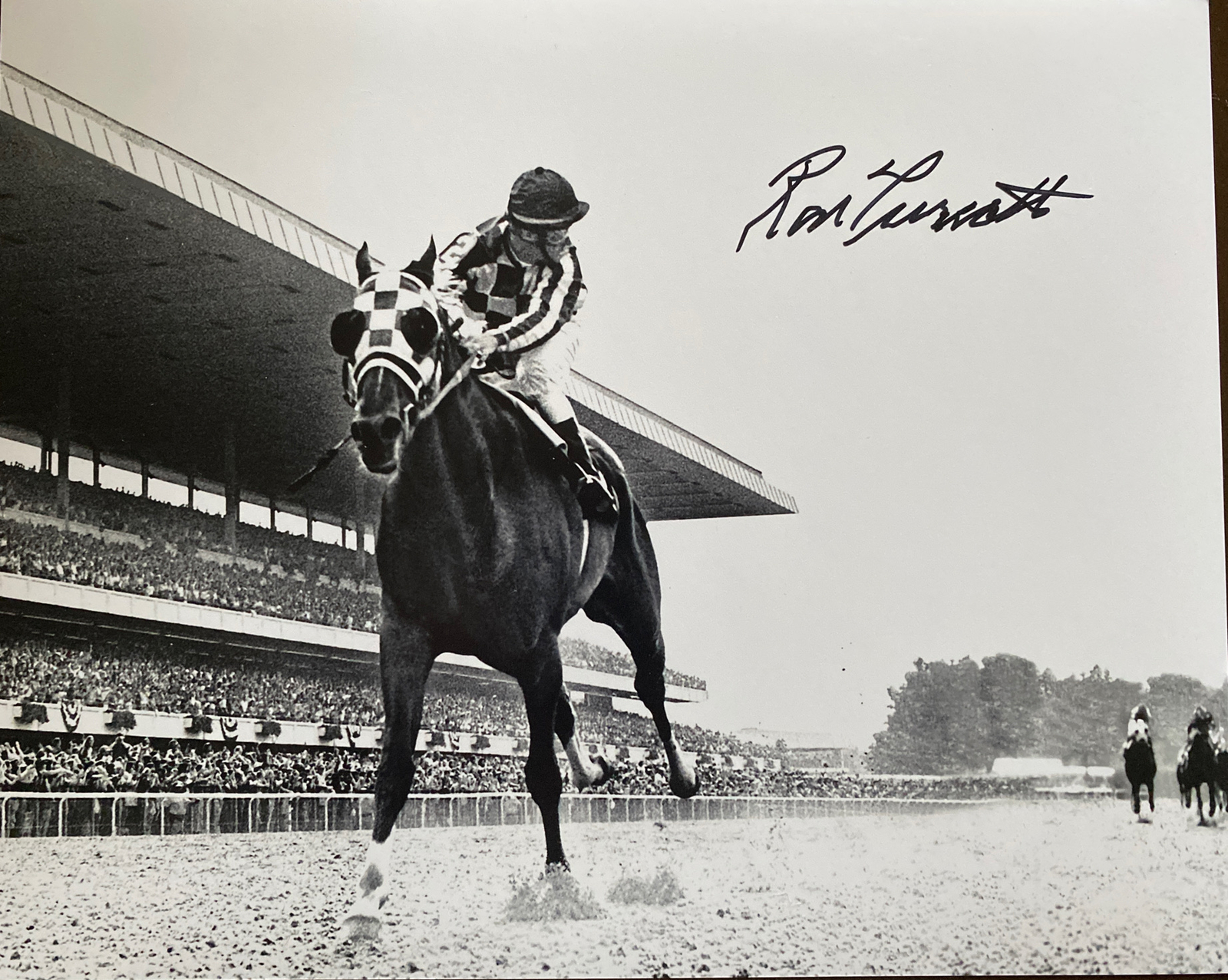 Ron Turcotte signed Secretariat 1973 16x20 Photograph Belmont Stakes Ron Turcotte signed Secretariat 1973 16x20 Photograph Belmont Stakes