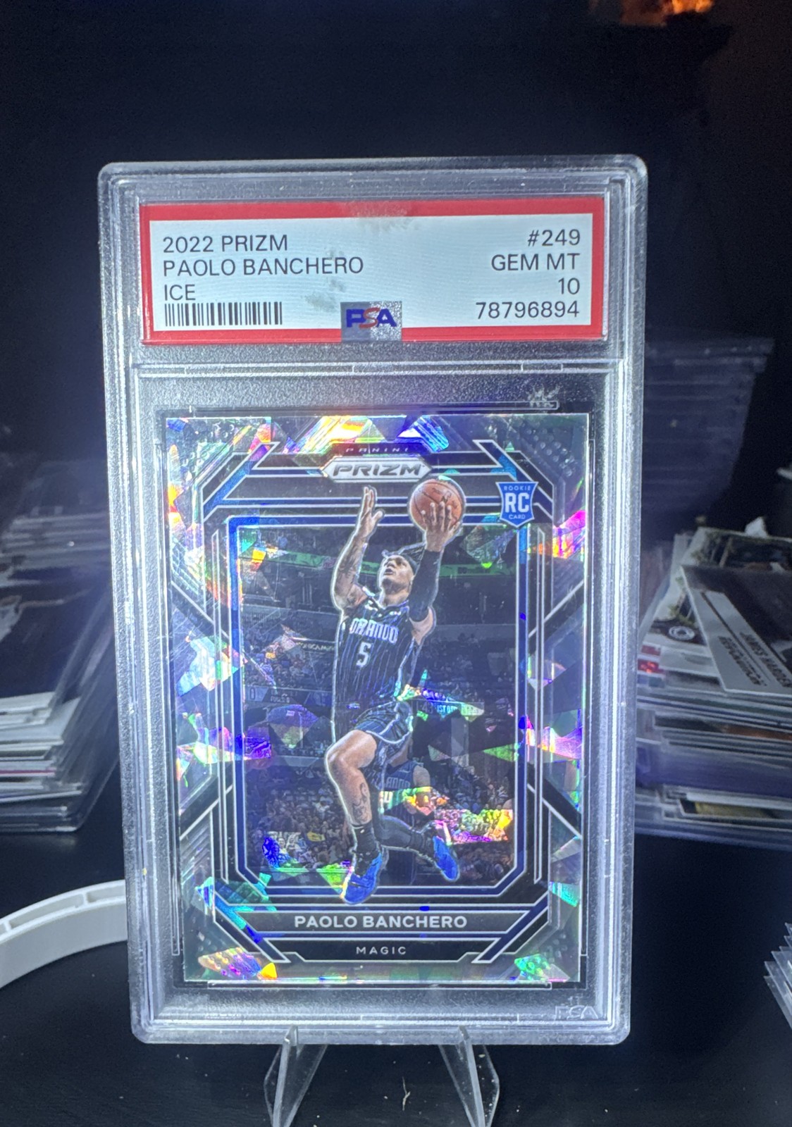 2022-23 Panini Prizm - Paolo Banchero #249 Ice Prizm (RC) Psa 10 Rc Chase 1/20 2022-23 Panini Prizm - Paolo Banchero #249 Ice Prizm (RC) Psa 10 Rc Chase 1/20