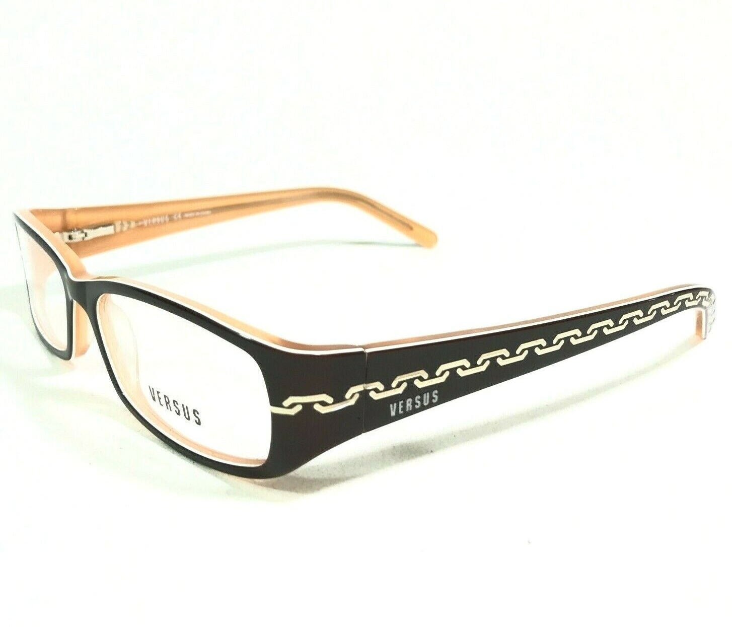 Versus by Versace Eyeglasses Frames MOD.8059 601 Brown Orange 52-15-130 Versus by Versace Eyeglasses Frames MOD.8059 601 Brown Orange 52-15-130