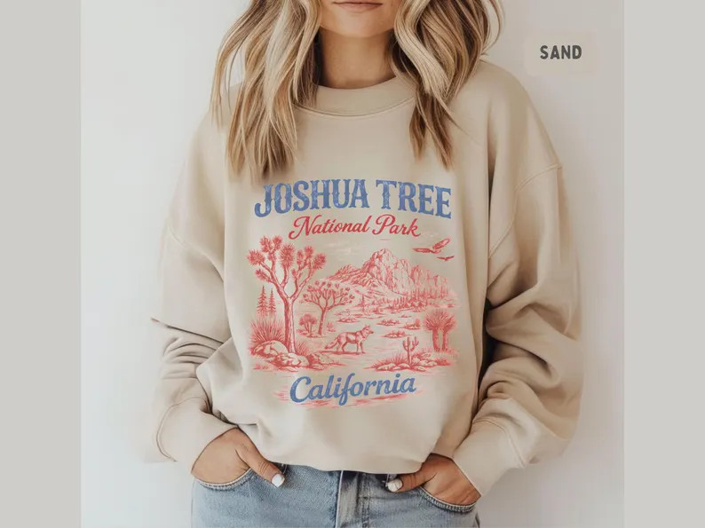 Vintage Joshua Tree National Park Desert Landscape Nature Sweatshirt