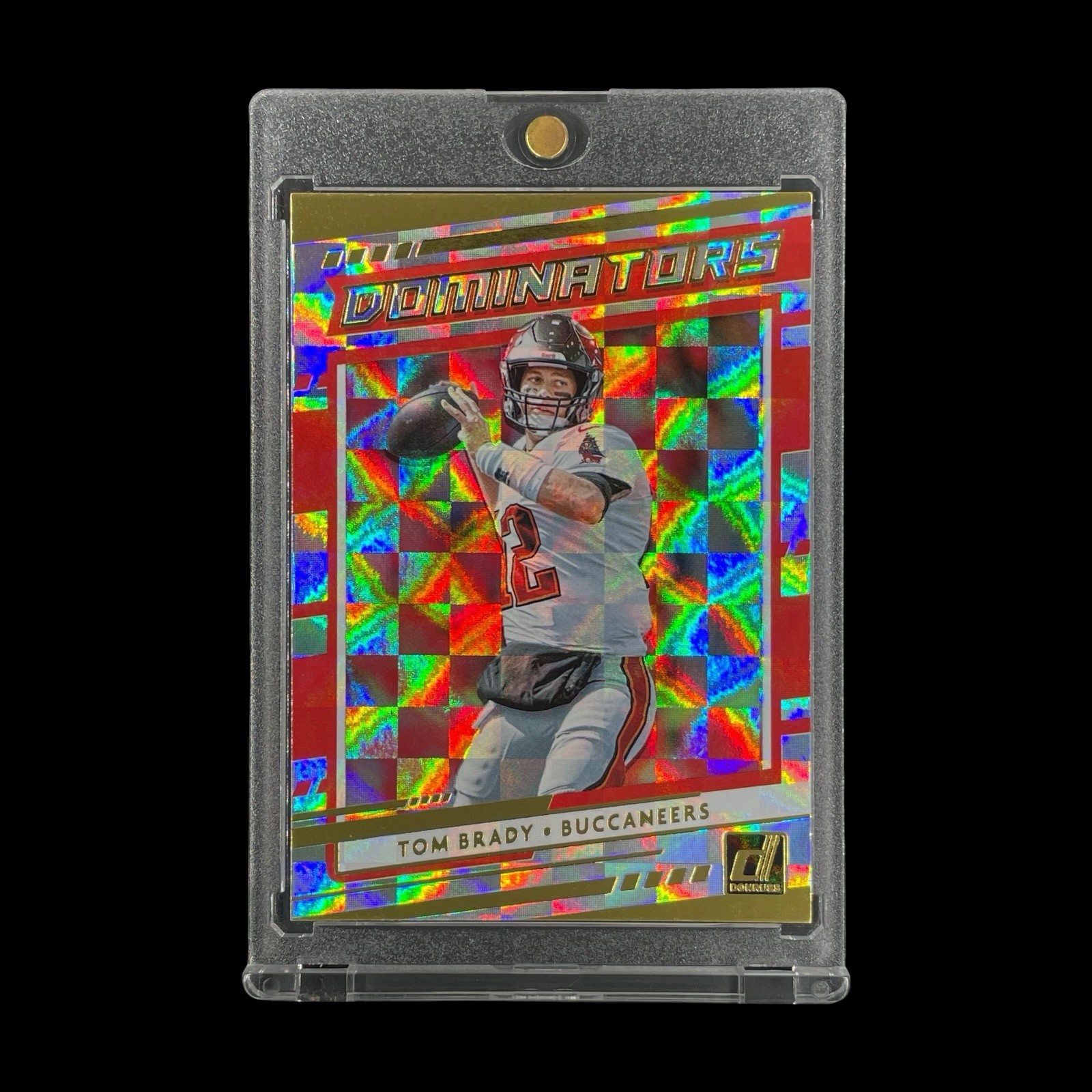 TOM BRADY CHECKERBOARD HOLO GOLD FOIL 2020 Donruss Dominator Insert - Buccaneers