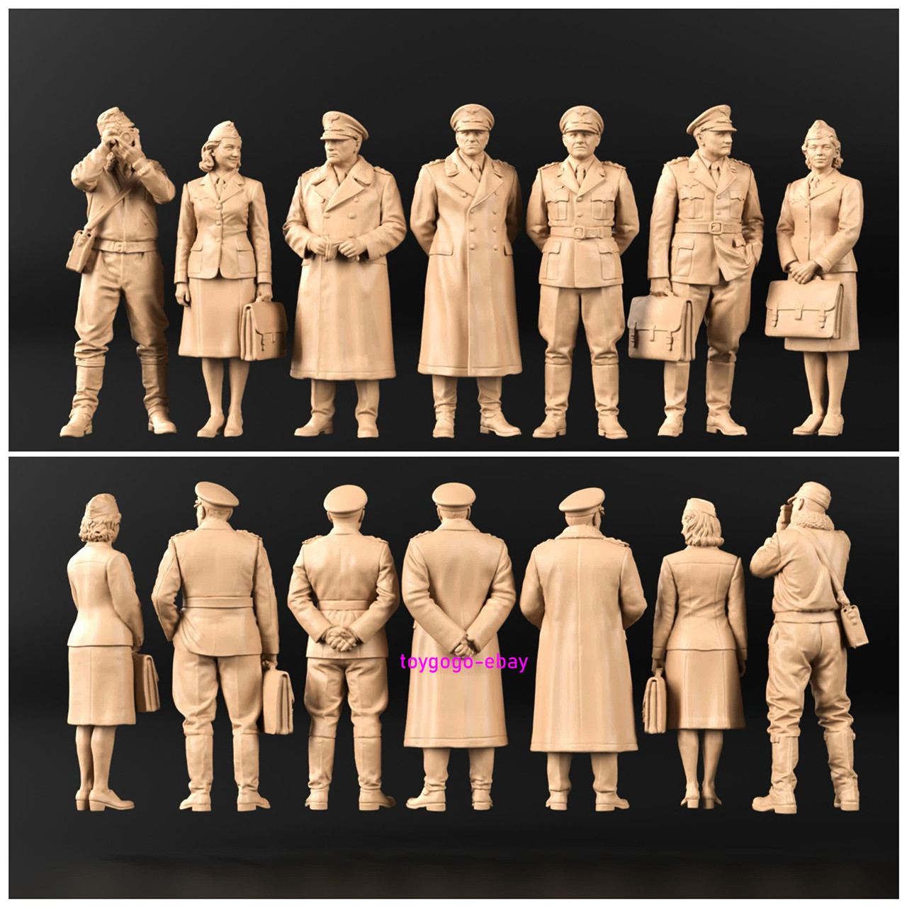 1/144 1/87 1/72 WWII Luftwaffe Command Conference Officers Meeting 7PCS soldiers