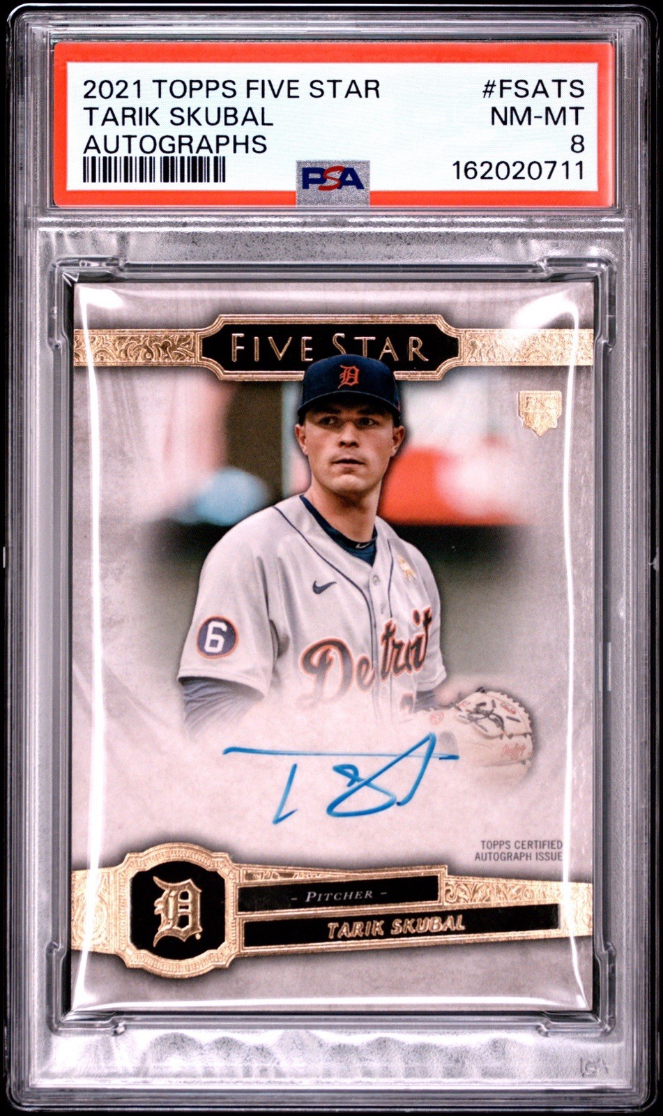2021 Topps Five Star - Autographs Tarik Skubal RC #FSA-TS Auto - PSA 8 2021 Topps Five Star - Autographs Tarik Skubal RC #FSA-TS Auto - PSA 8