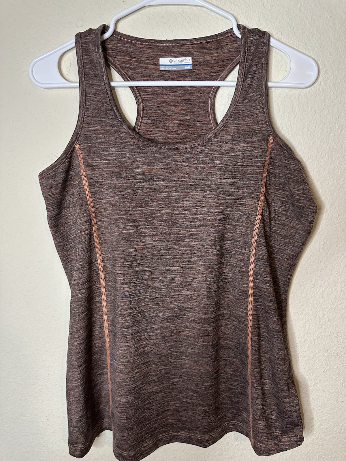 EUC Women’s Columbia Racerback Tank Top Brown/Orange Heathered Size M Athletic EUC Women’s Columbia Racerback Tank Top Brown/Orange Heathered Size M Athletic