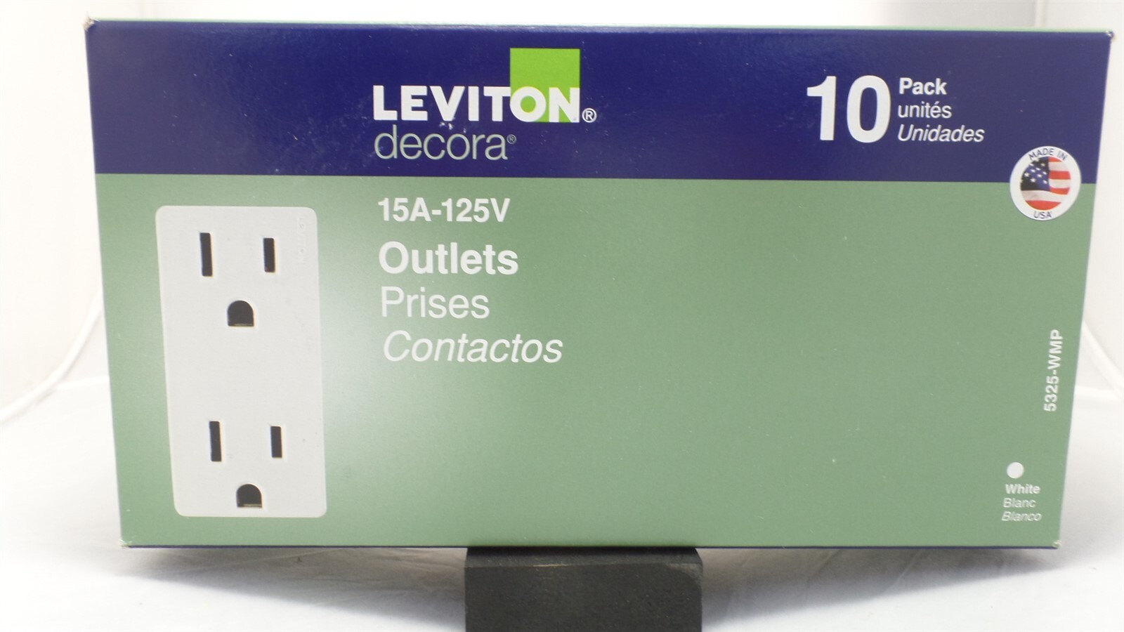 LEVITON M24-05325-WMP DECORA 15A 125V DUPLEX OUTLET/RECEPTACLE, WHITE 10-PACK LEVITON M24-05325-WMP DECORA 15A 125V DUPLEX OUTLET/RECEPTACLE, WHITE 10-PACK
