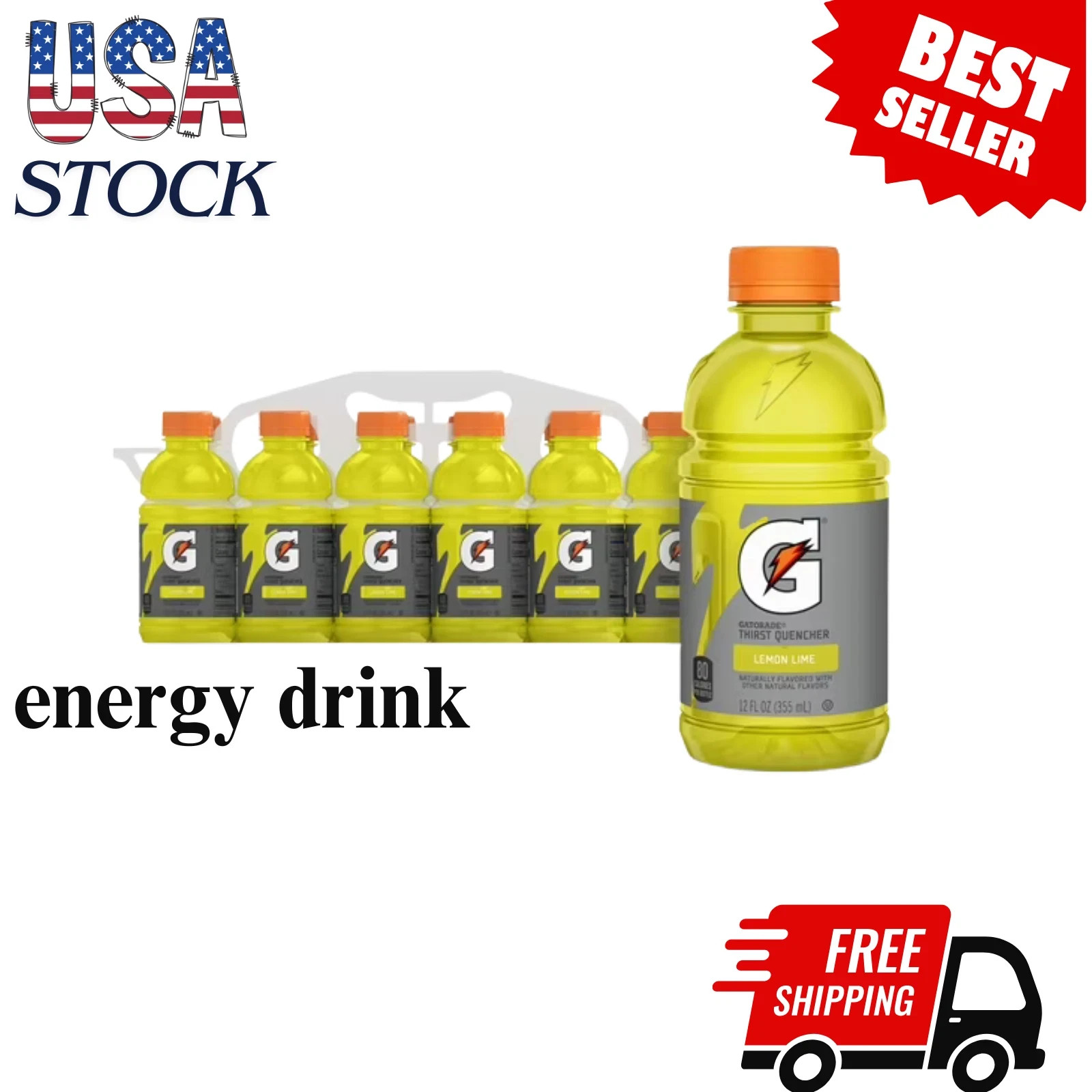 Gatorade Thirst Quencher Lemon Lime Sports DrinksGat, 12 fl oz, 12 Count Bottles Gatorade Thirst Quencher Lemon Lime Sports DrinksGat, 12 fl oz, 12 Count Bottles