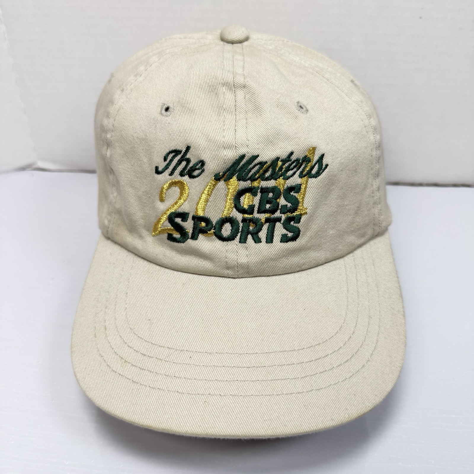 2001 The Masters CBS Sports Strapback Back Hat Original Tiger Woods Win 2001 The Masters CBS Sports Strapback Back Hat Original Tiger Woods Win