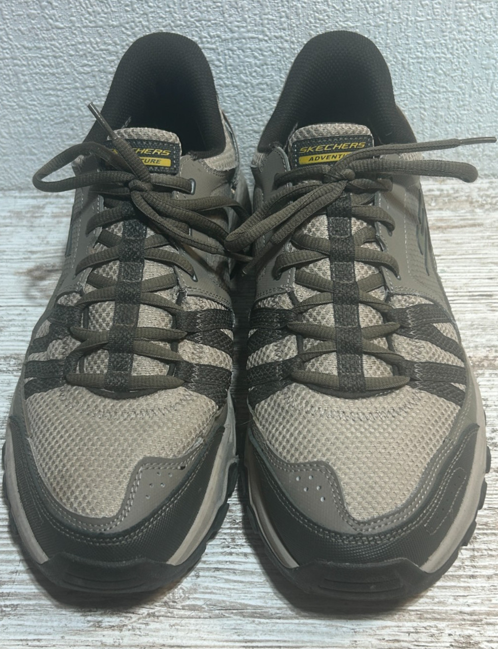 SKECHERS Adventure Hands Free Slip Ins Taupe Trail Hiking Shoes Mens 13  237634