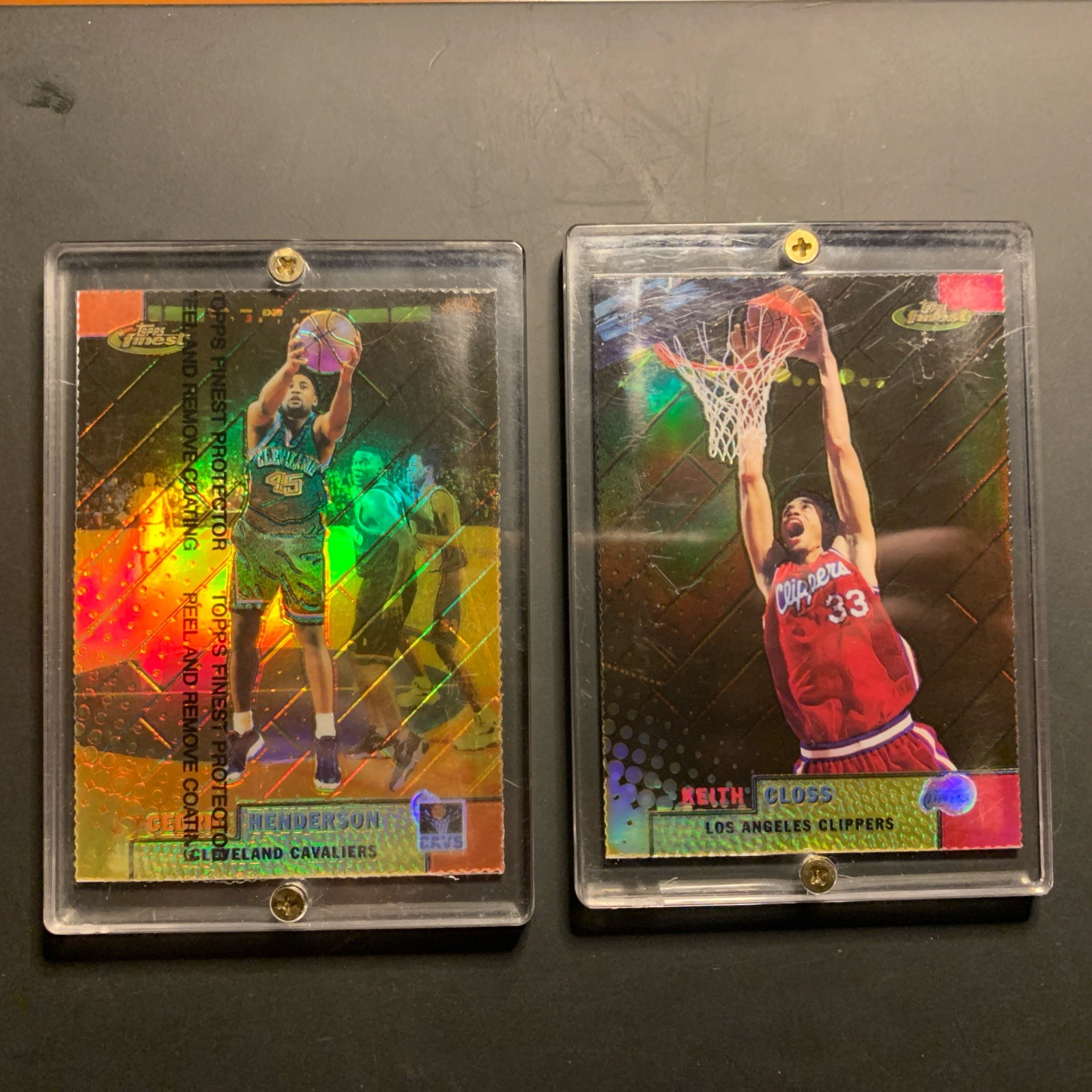 1999-00 Finest Gold Refractors (2) Deckled Edge Die Cut Rare /100 1999-00 Finest Gold Refractors (2) Deckled Edge Die Cut Rare /100