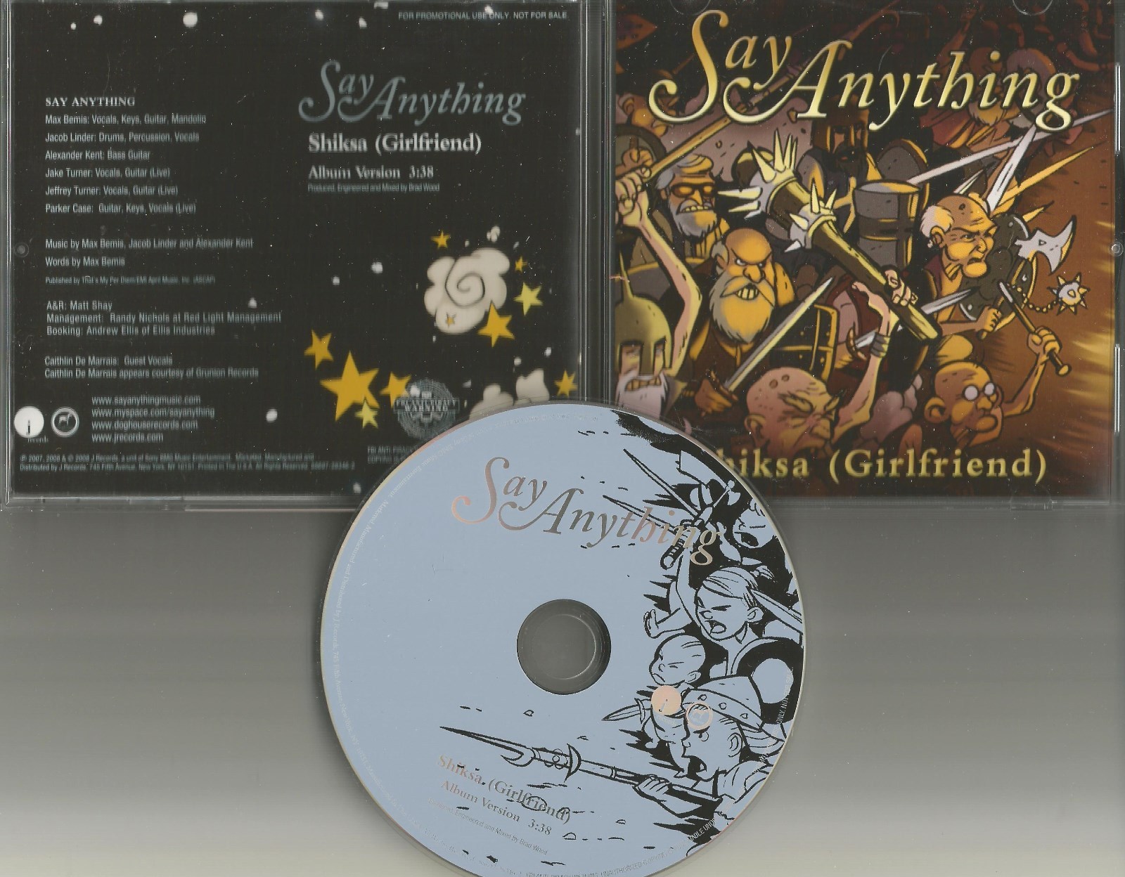 SAY ANYTHING w/ Rainer Maria Shiksa Girlfriend 2007 USA PROMO Radio DJ CD single
