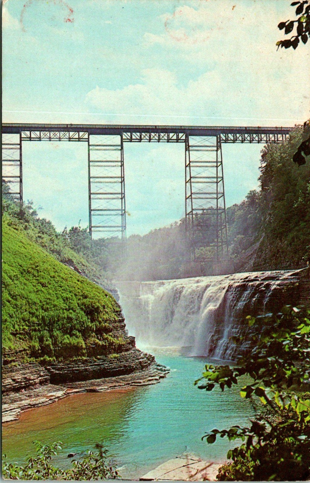 Castile NY Letchworth State Park Postcard used (17664)