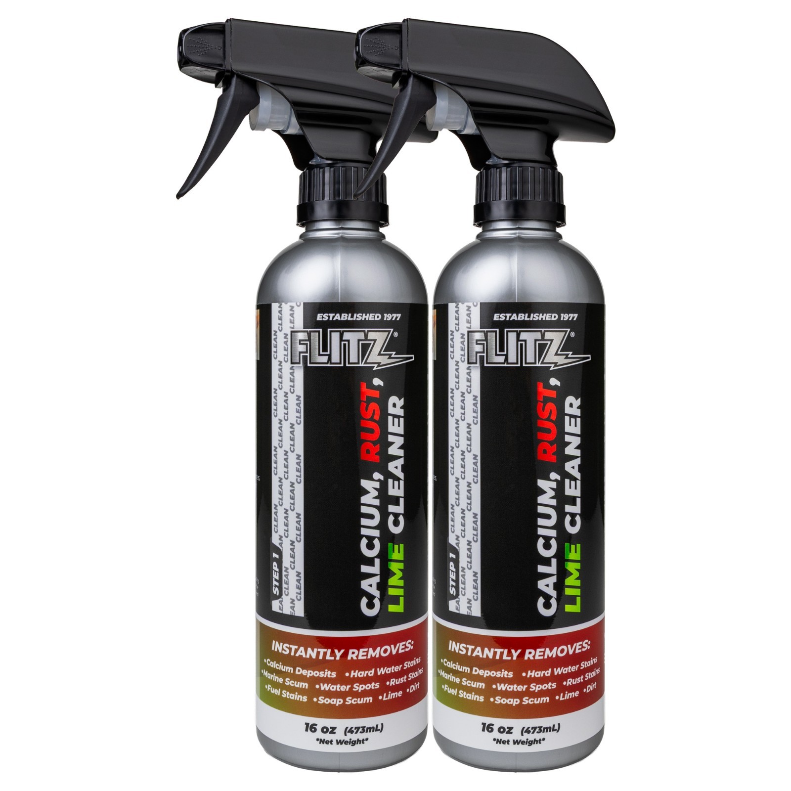 FLITZ Instant Calcium Lime and Rust Remover 16oz/473ml TWO PACK (SEE VIDEO)