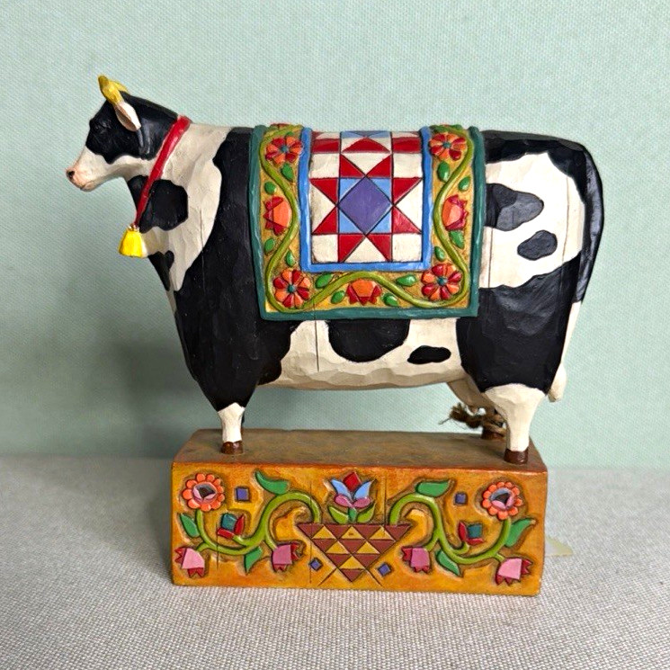Jim Shore Heartwood Creek A Grand Tradition Cow 117143 Enesco 2003 w/ Tag Jim Shore Heartwood Creek A Grand Tradition Cow 117143 Enesco 2003 w/ Tag