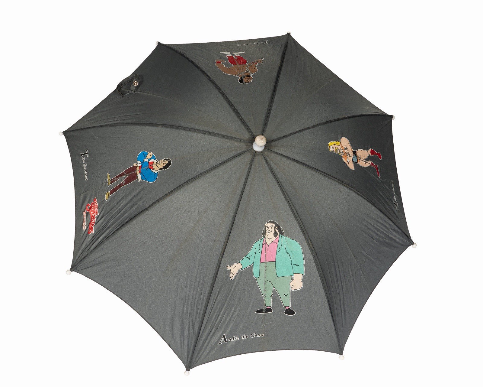 Original WWF Wrestling Superstars André Hogan 1985 Titan Sports Child Umbrella