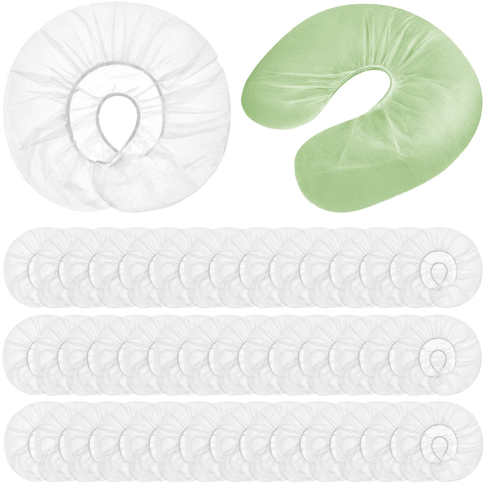 Jecery 200 Pcs Disposable Face Cradle Covers, Soft Fitted Headrest Neck... Jecery 200 Pcs Disposable Face Cradle Covers, Soft Fitted Headrest Neck...
