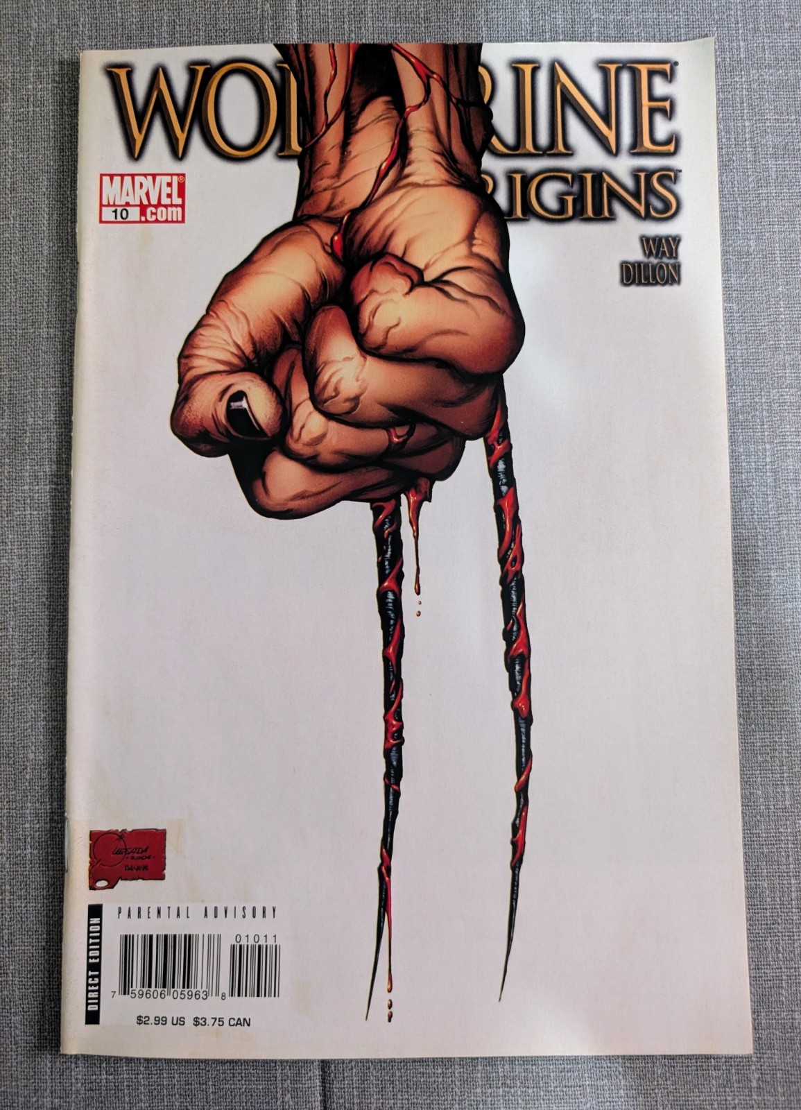 WOLVERINE ORIGINS 10 1ST FULL APP DAKEN QUESADA CLAW VARIANT MARVEL 2007 VF WOLVERINE ORIGINS 10 1ST FULL APP DAKEN QUESADA CLAW VARIANT MARVEL 2007 VF