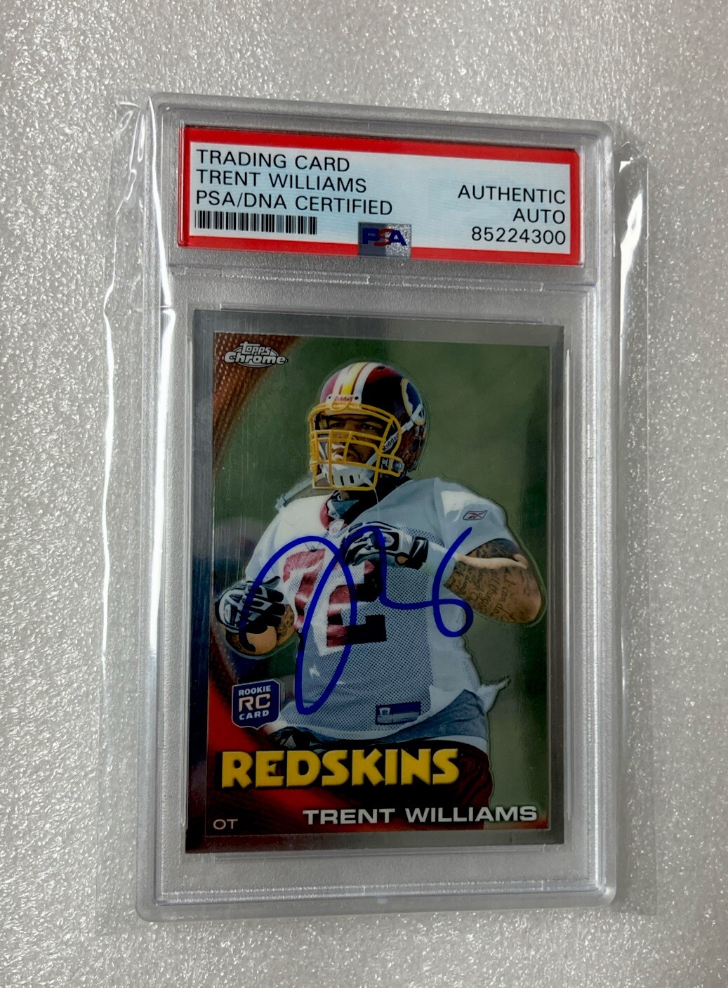 TRENT WILLIAMS TOPPS CHROME RC TRADING CARD PSA/DNA AUTHENTIC HARD SIGNED AUTO
