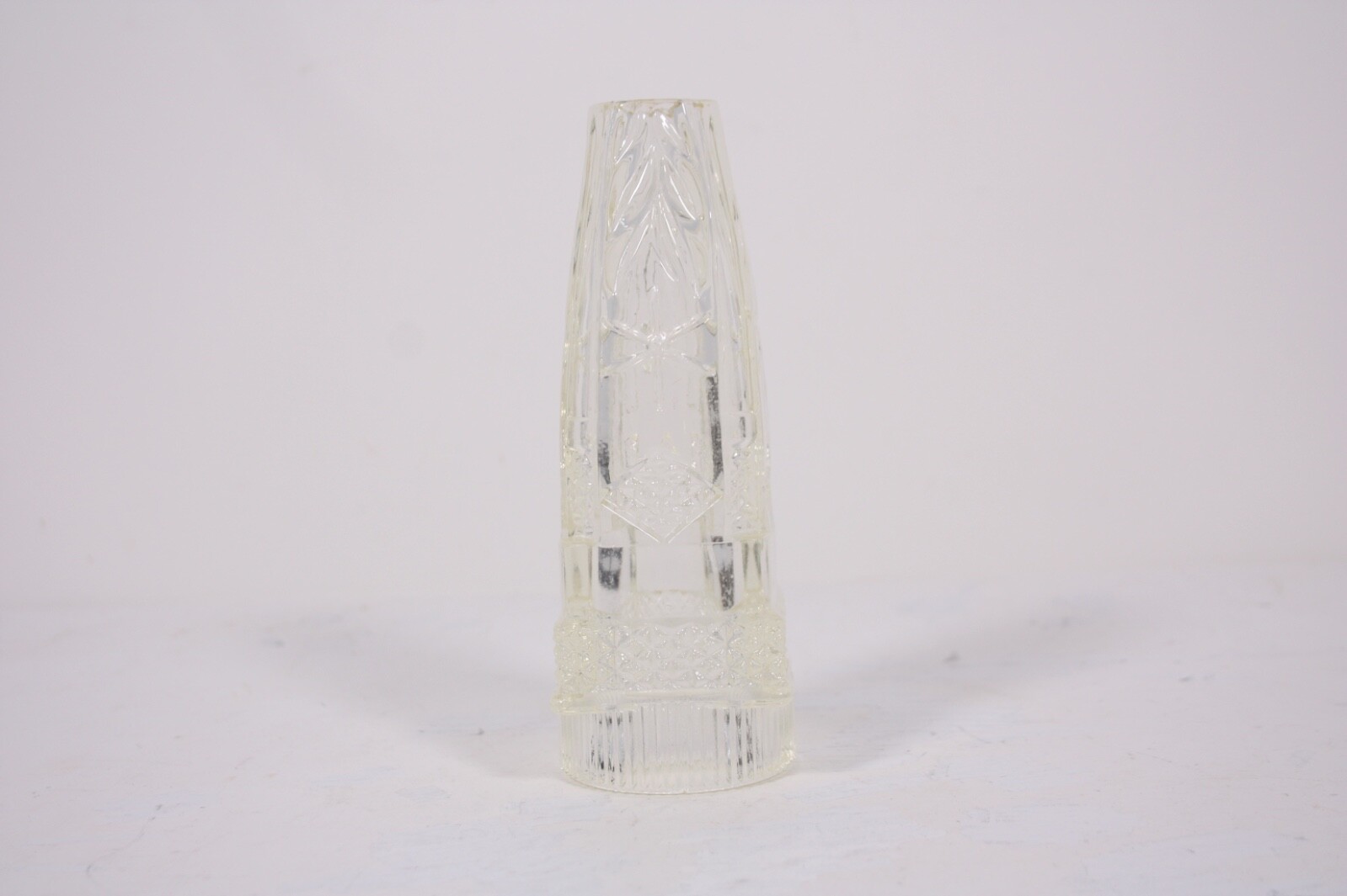 Pressed Glass Vtg Antique Clear 5.75” Lamp Part