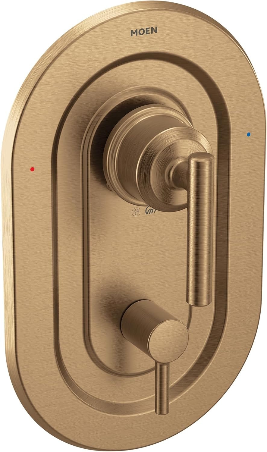 Moen T2900BZG Gibson Posi-Temp Dual Shower Handle 3-Function in Bronzed Gold