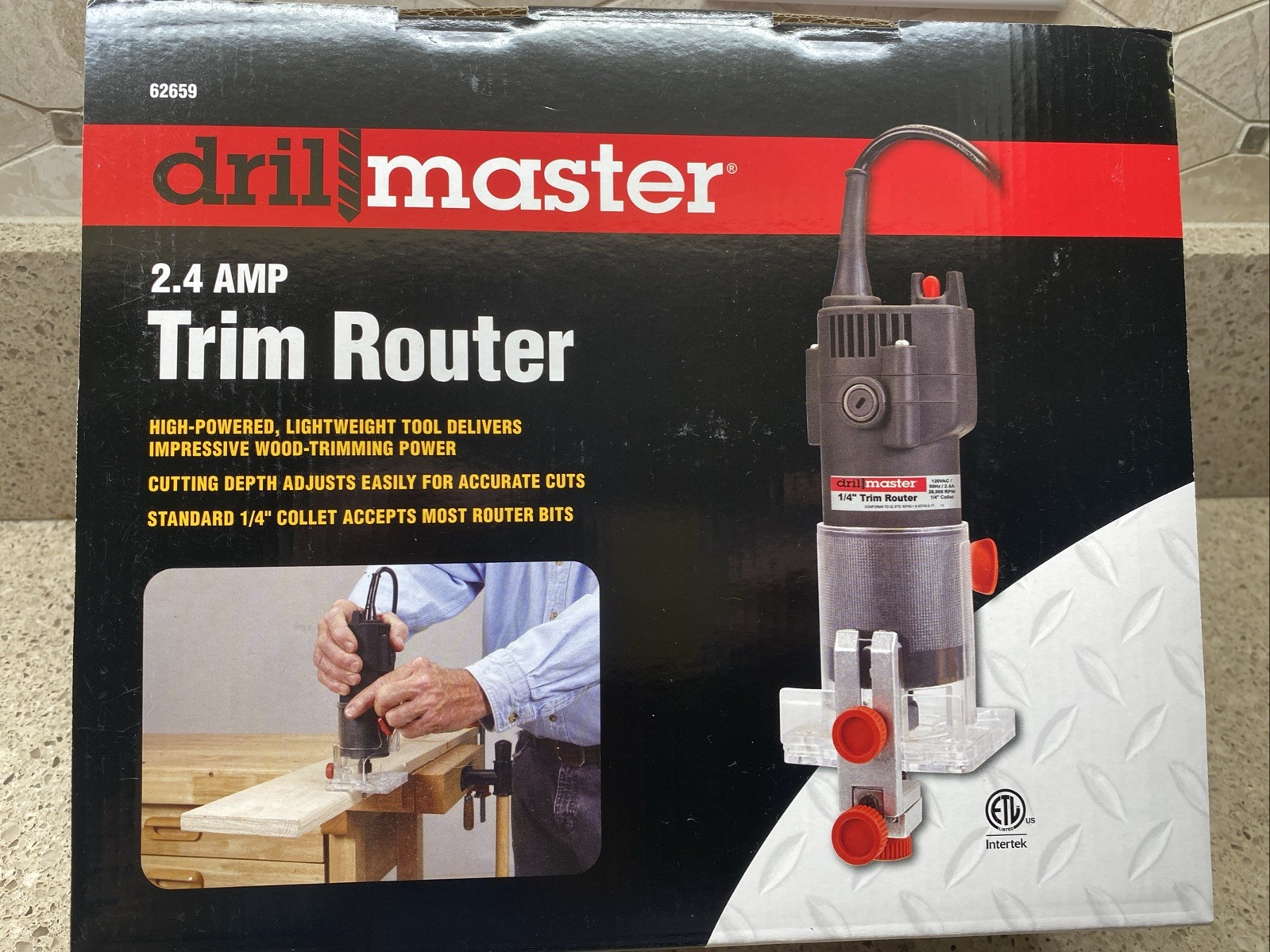 NEW Drill Master 2.4 Amp Trim Router 120v 26000 Rpm 1/4\