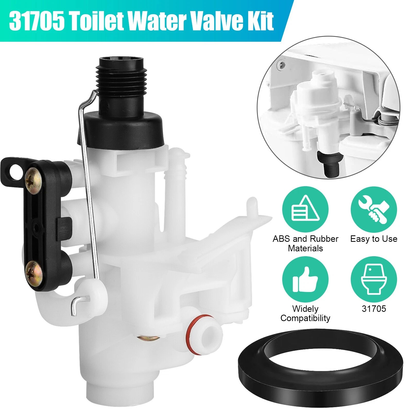 Upgraded Thetford Aqua Magic V Toilet Water Valve Replacement Part# 31705 For RV Upgraded Thetford Aqua Magic V Toilet Water Valve Replacement Part# 31705 For RV