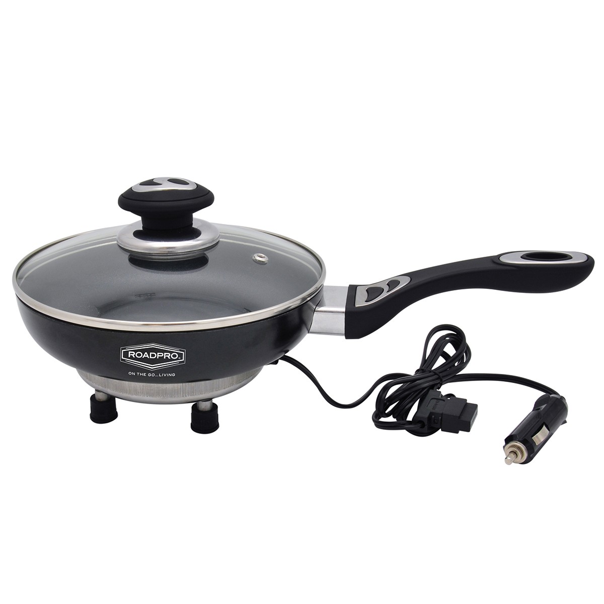 RoadPro Portable Frying Pan Non-Stick RPFP335NS Mobile 12 Volt Skillet Electric RoadPro Portable Frying Pan Non-Stick RPFP335NS Mobile 12 Volt Skillet Electric