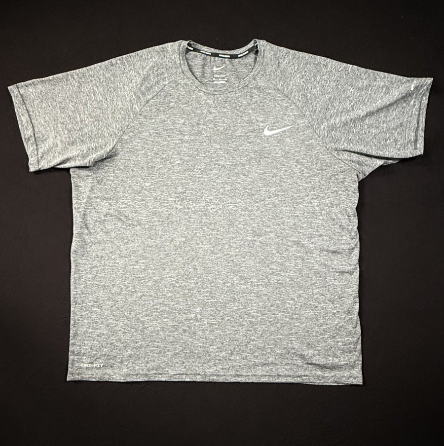 Nike Swim Dri-Fit Men\'s Gray Marbled Short Sleeve Hydroguard Shirt Size XL Nike Swim Dri-Fit Men\'s Gray Marbled Short Sleeve Hydroguard Shirt Size XL